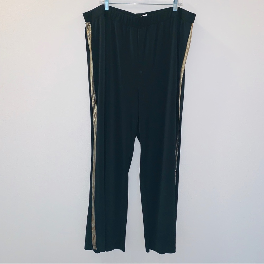 NY Collection Plus Size Stripe Palazzo Pants